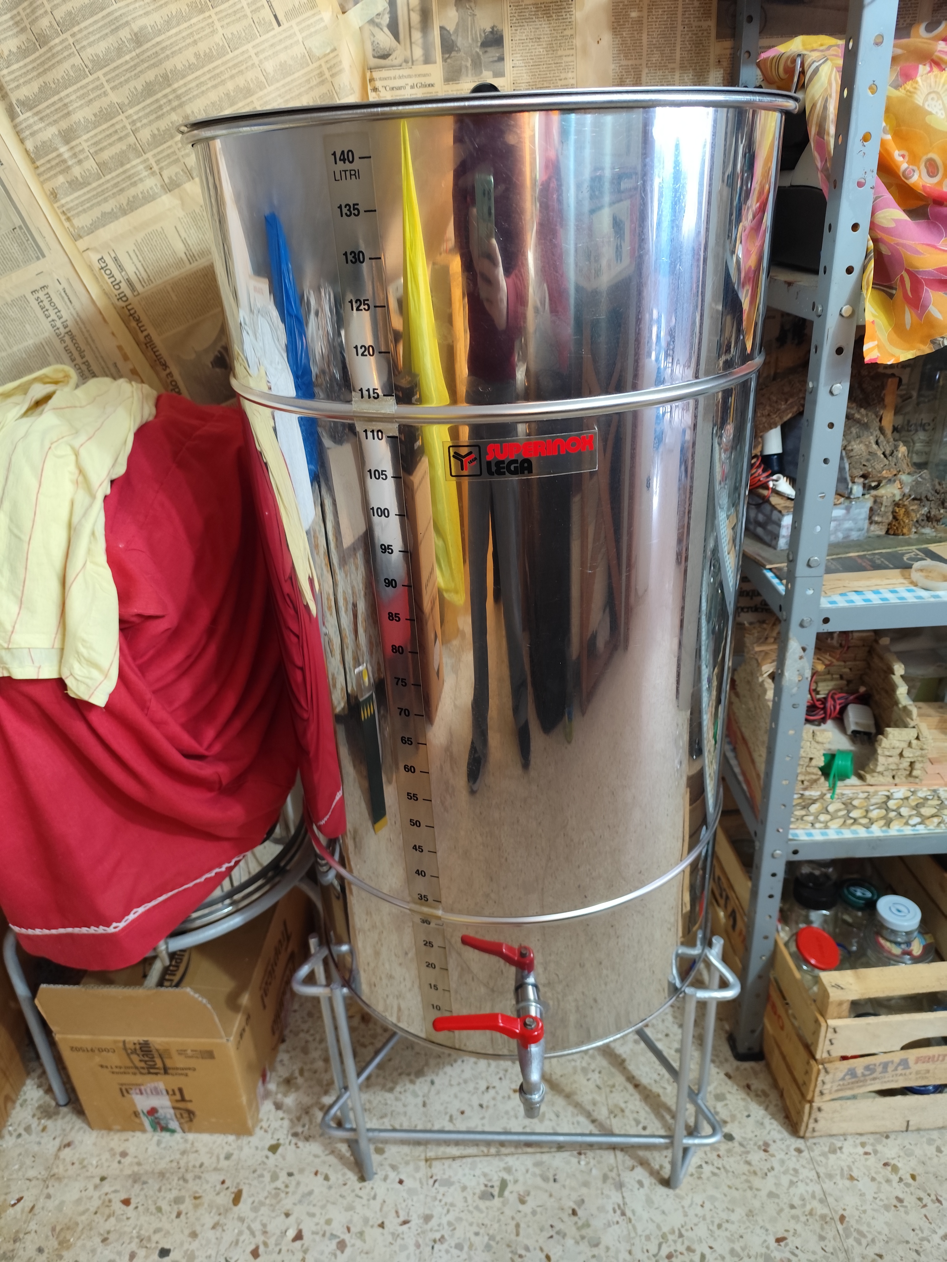 Serbatoio bidone contenitore fusto olio 140 litri