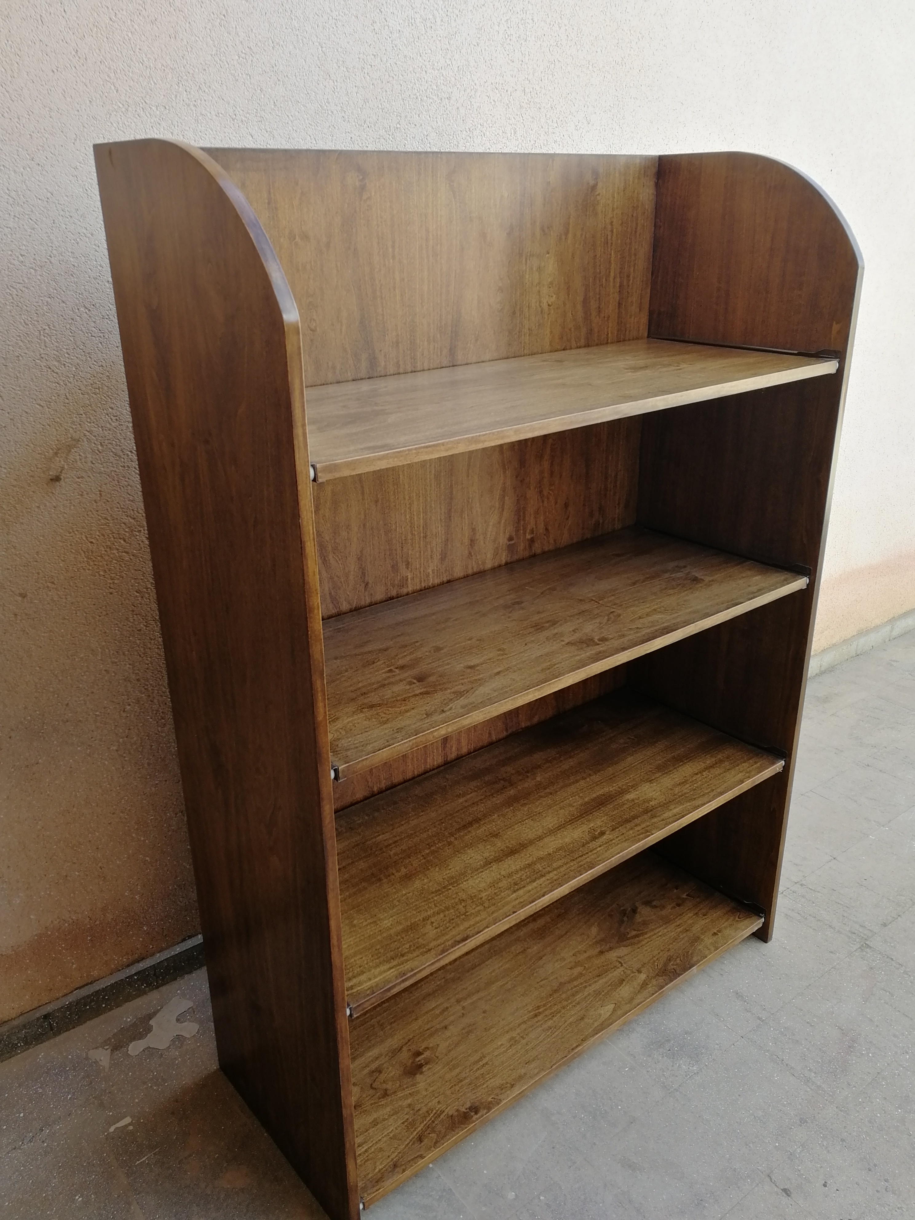 Mobile Vetrina 4 ripiani scorrevoli legno noce