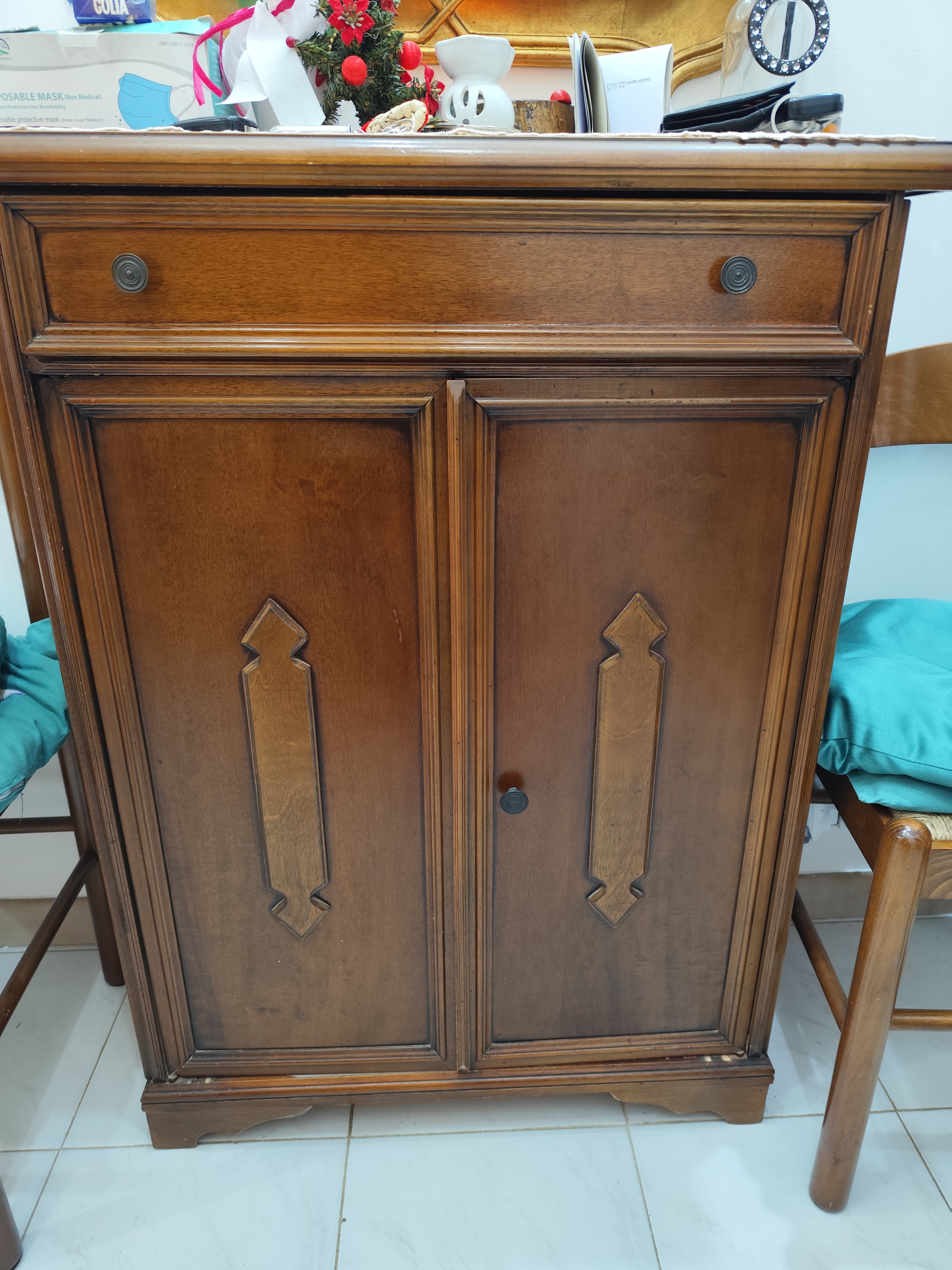 Mobiletto scarpiera 1 cassetto 2 ante 4 ripiani