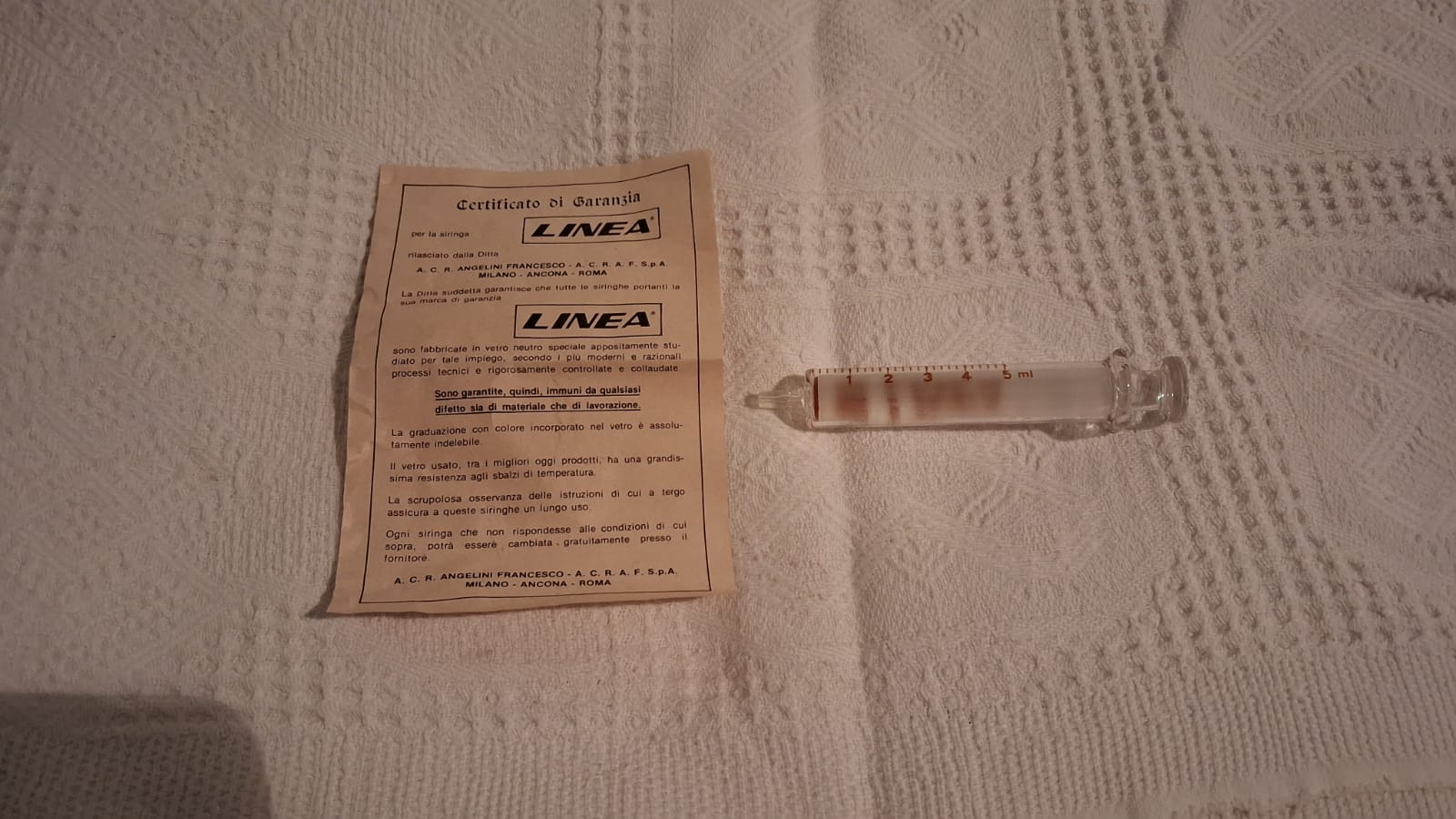 Vintage - 5 siringhe tutto vetro